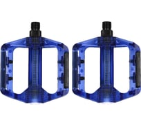 Педали Feimin FP-801blu,110х100мм, BMX, база пластик, стальная ось, 327гр, синие, подшипник H000010700