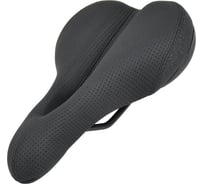 Седло ZEUS Z-4010 City Bike 265x165mm, рельсы сталь, пластиковый бампер, анатомическое, черное HQ-0012753