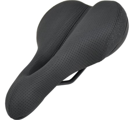 Седло ZEUS Z-4010 City Bike 265x165mm, рельсы сталь, пластиковый бампер, анатомическое, черное HQ-0012753