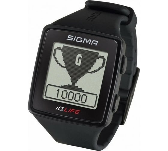 Спортивные часы-пульсометр SIGMA iD.LIFE black, 24600, черный, 7 функций, без нагрудного датчика H000010674