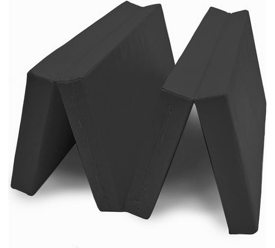 Мат КМС № 5, 100x200x10, складной, 3 сложения, чёрный СГ000005588