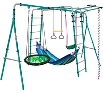 Спортивно-игровой комплекс Midzumi Tenshi Umi Large XL гнездо большое зеленое, синий гамак M10376001