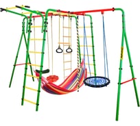 Спортивно-игровой комплекс Kampfer Wunder Sommer гнездо малое зеленое, красная лиана, красный гамак K10388021
