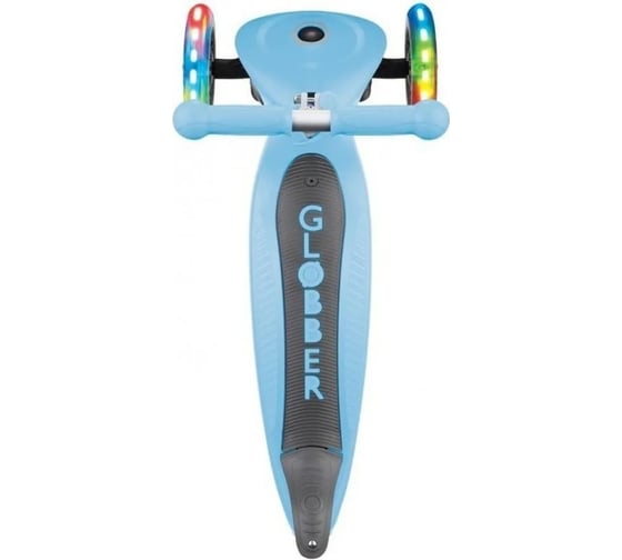 Самокат GLOBBER go up foldable lights пастельно-голубой 643-200