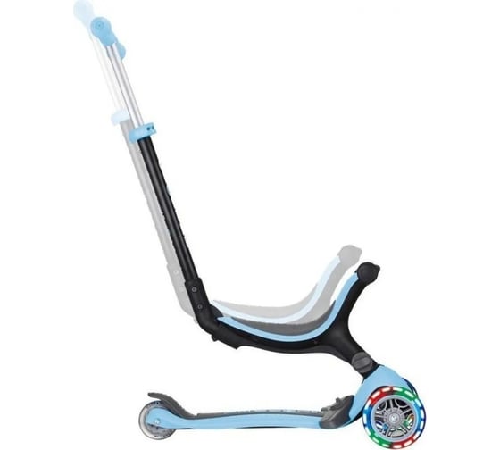 Самокат GLOBBER go up foldable lights пастельно-голубой 643-200