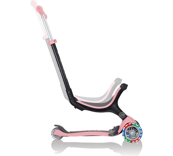Самокат GLOBBER go up foldable lights пастельно-розовый 643-210