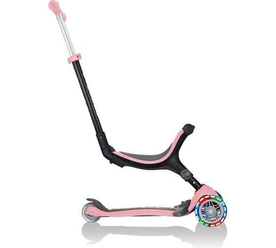 Самокат GLOBBER go up foldable lights пастельно-розовый 643-210