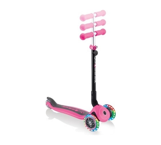 Самокат GLOBBER go up foldable lights розовый 643-110