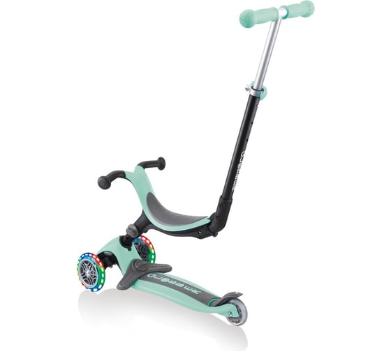 Самокат GLOBBER go up foldable plus lights мятный 643-206