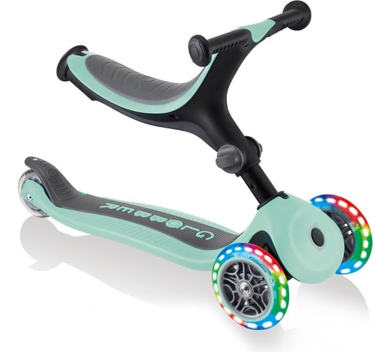 Самокат GLOBBER go up foldable plus lights мятный 643-206