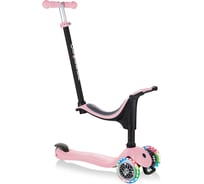 Самокат GLOBBER go up sporty lights пастельно-розовый 452-210-3