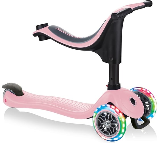 Самокат GLOBBER go up sporty lights пастельно-розовый 452-210-3