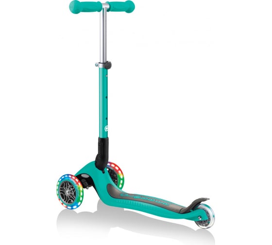 Самокат GLOBBER junior foldable lights изумрудный 437-107