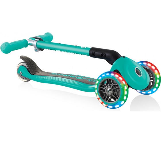 Самокат GLOBBER junior foldable lights изумрудный 437-107