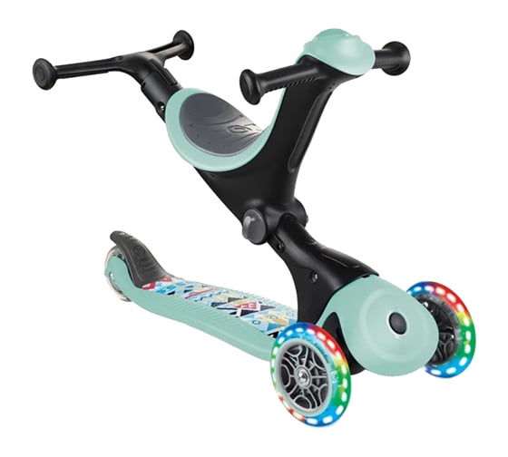 Самокат GLOBBER go up deluxe fantasy lights мятный 647-206
