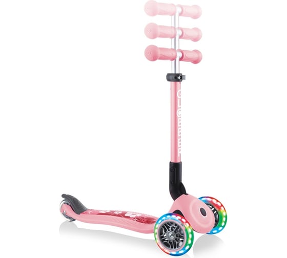 Самокат GLOBBER junior foldable fantasy lights пастельно-розовый 433-210