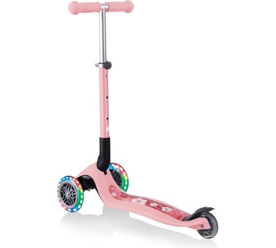Самокат GLOBBER junior foldable fantasy lights пастельно-розовый 433-210