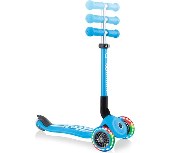 Самокат GLOBBER junior foldable fantasy lights пастельно-голубой 433-200