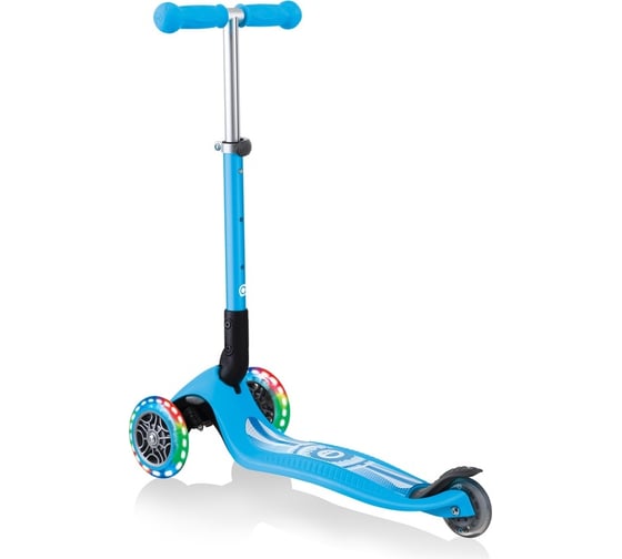 Самокат GLOBBER junior foldable fantasy lights пастельно-голубой 433-200