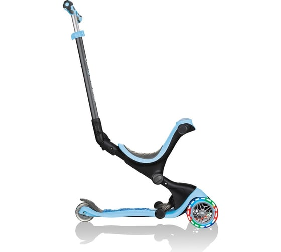 Самокат GLOBBER go up deluxe fantasy lights пастельно-голубой 647-201