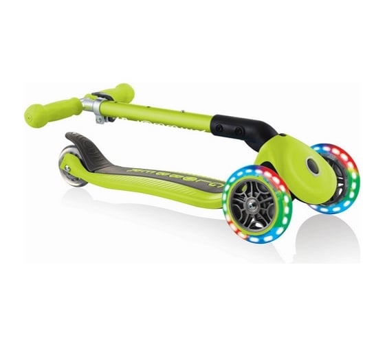 Самокат GLOBBER junior foldable lights зеленый 437-106