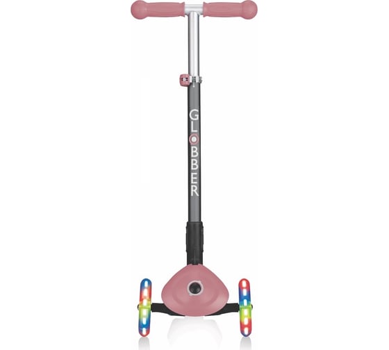 Самокат GLOBBER primo foldable lights пастельно-розовый 432-210-2