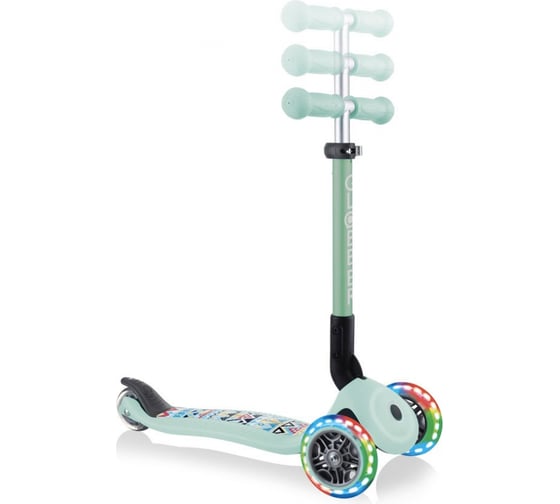 Самокат GLOBBER junior foldable fantasy lights мятный 433-206
