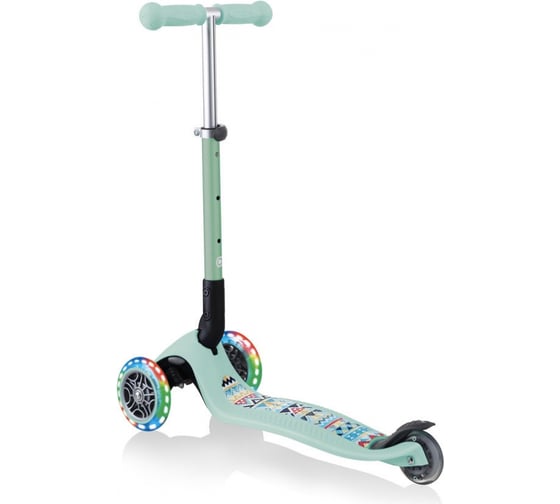 Самокат GLOBBER junior foldable fantasy lights мятный 433-206