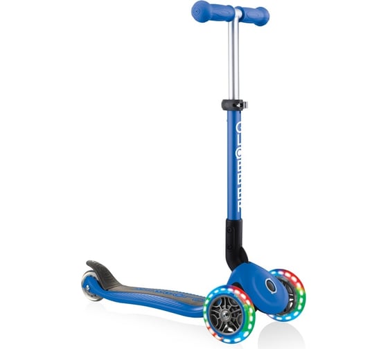 Самокат GLOBBER junior foldable lights синий 437-100 1