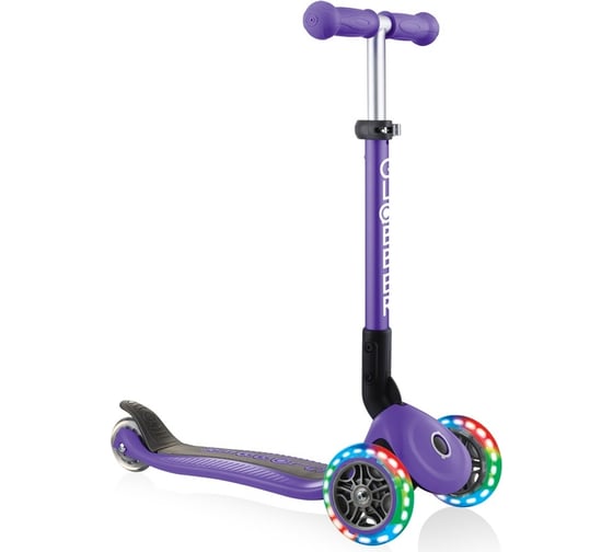 Самокат GLOBBER junior foldable lights фиолетовый 437-103