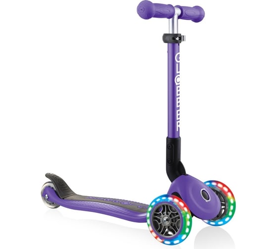 Самокат GLOBBER junior foldable lights фиолетовый 437-103