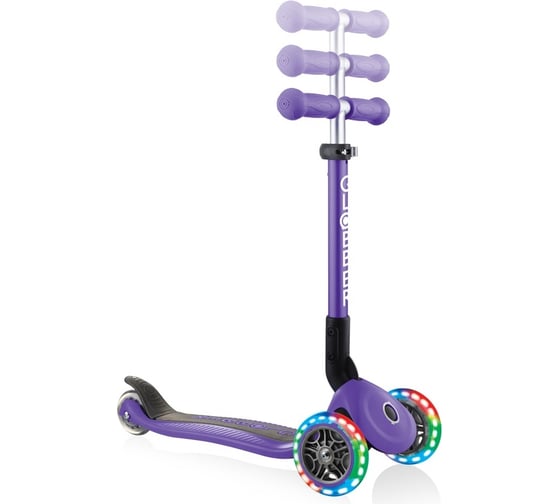 Самокат GLOBBER junior foldable lights фиолетовый 437-103