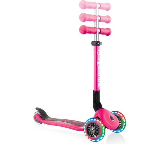 Самокат GLOBBER junior foldable lights розовый 437-110