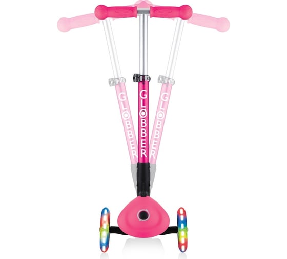 Самокат GLOBBER junior foldable lights розовый 437-110