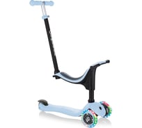 Трехколесный самокат GLOBBER go up sporty lights пастельно-голубой 452-200-3