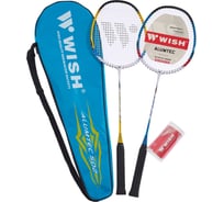 Набор для бадминтона WISH Alumtec 502 2 ракетки + 2 волана, синий/желтый УТ-00016529