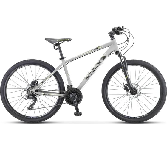 Велосипед STELS navigator-590 k010 d 26", размер рамы 18", серый/салатовый, 2021г lu094326 LU089782