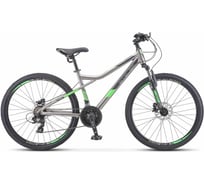 Велосипед STELS navigator-610 d 26" v020, размер рамы 16", серый/зеленый, 2022г lu098464 LU091641