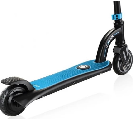 Электросамокат GLOBBER one k e-motion 10, черно-голубой 650-101