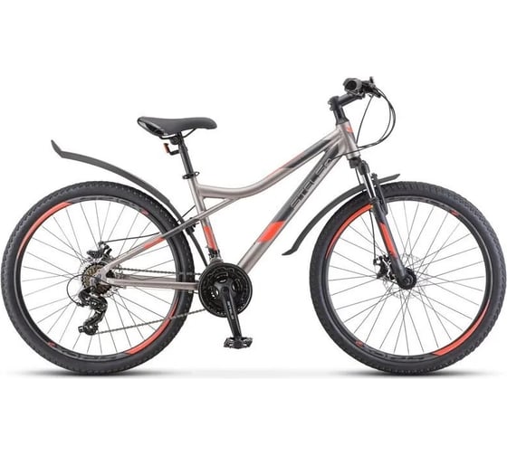 Велосипед STELS Navigator-610 MD 26”, размер рамы 14", серый/красный LU088293 1