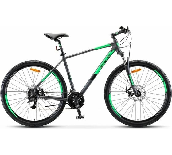 Велосипед STELS navigator-920 md v010 29", размер рамы 18.5", антрацитовый/зеленый, 2020г LU085109