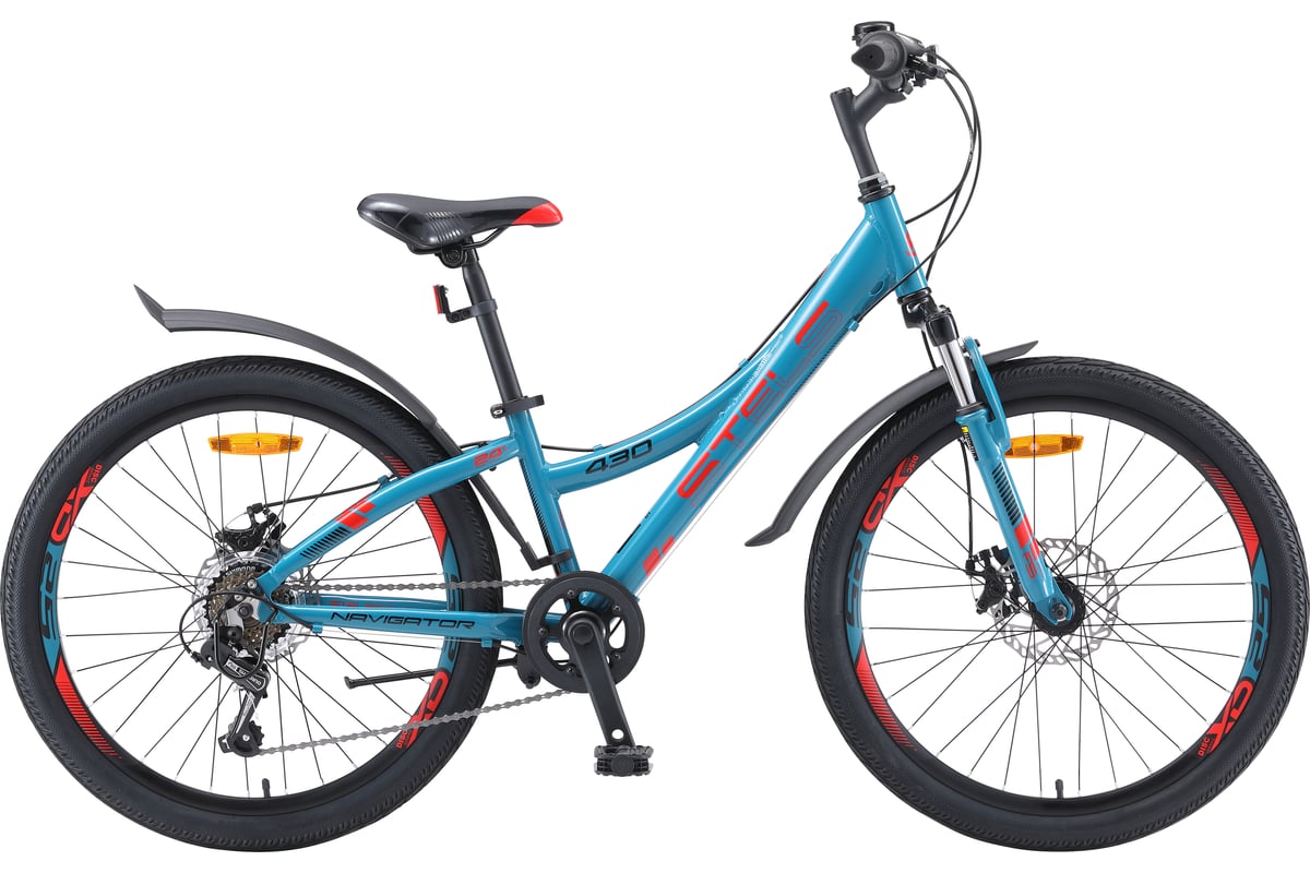 Велосипед STELS 24" Navigator-430 MD, размер рамы 11.5", неоновый-синий ...