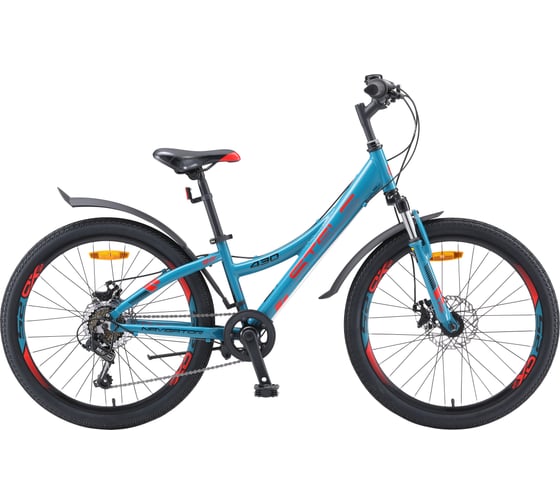 Велосипед STELS 24" Navigator-430 MD, размер рамы 11.5", неоновый-синий LU091183