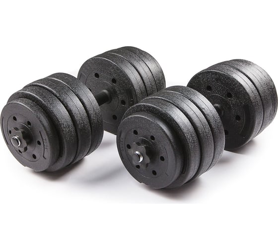 Набор композитных гантелей trex sport 40 кг с соединительным грифом, Calviano 2038006480623