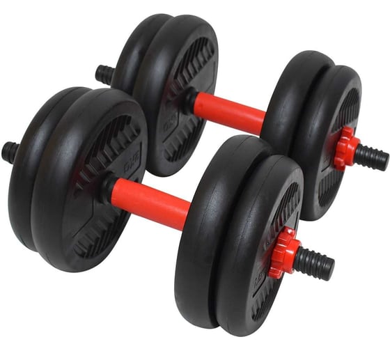 Набор гантелей со штангой и гирями Calviano 6 в 1, trex sport, 15 кг 2071100020067
