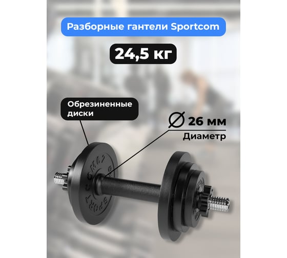 Разборная гантель BARFITS Sportcom d26, 24.5 кг 1181160785
