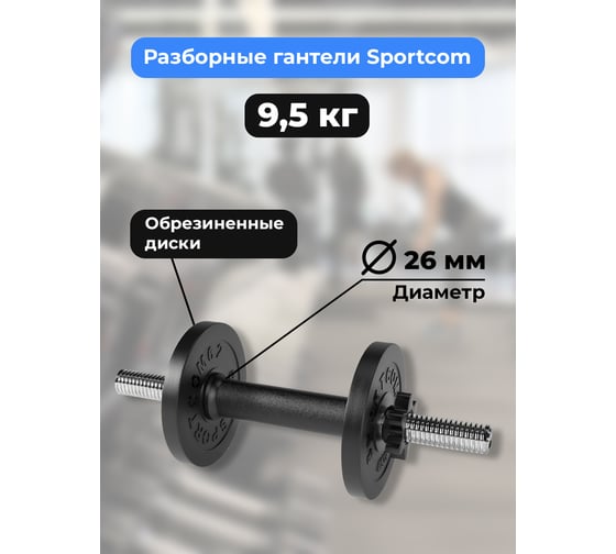 Разборная гантель BARFITS Sportcom d26, 9.5 кг 1181160765