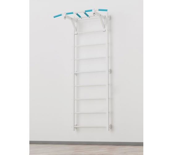 Шведская стенка c турником BARFITS new age s1 без опоры на пол, турник 3 хвата, белый 4607120459440
