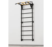 Шведская стенка c турником BARFITS new age s1 без опоры на пол, турник 3 хвата, черный 4607120459439