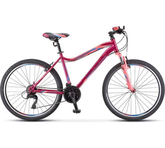 Велосипед STELS Miss-5000 V 26”, размер рамы 18", вишневый/розовый LU089247